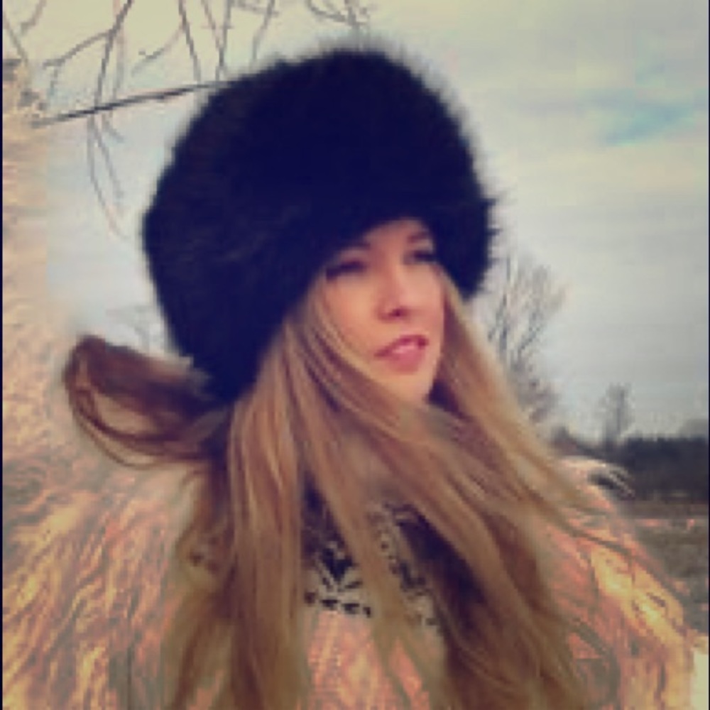 Black Faux Fur Russian style hat
